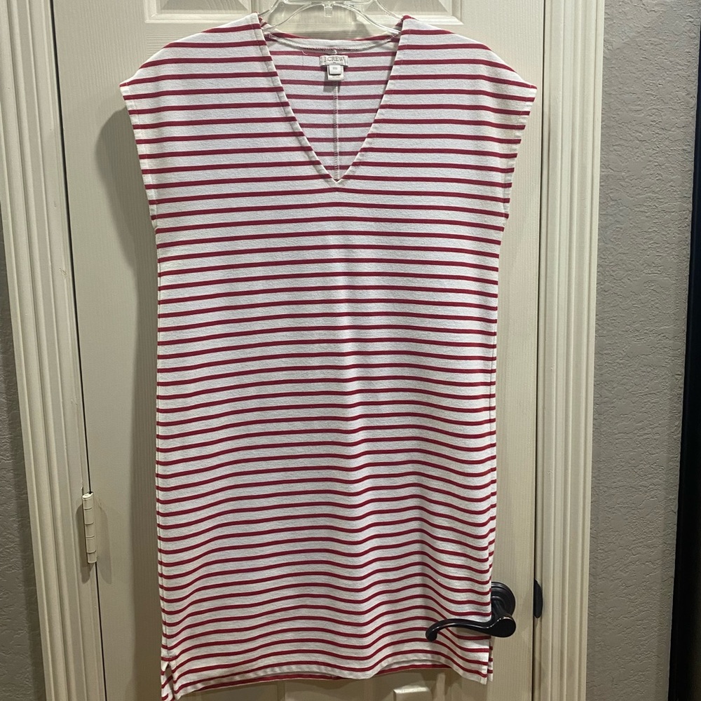 Red & white dress by J Crew XXS